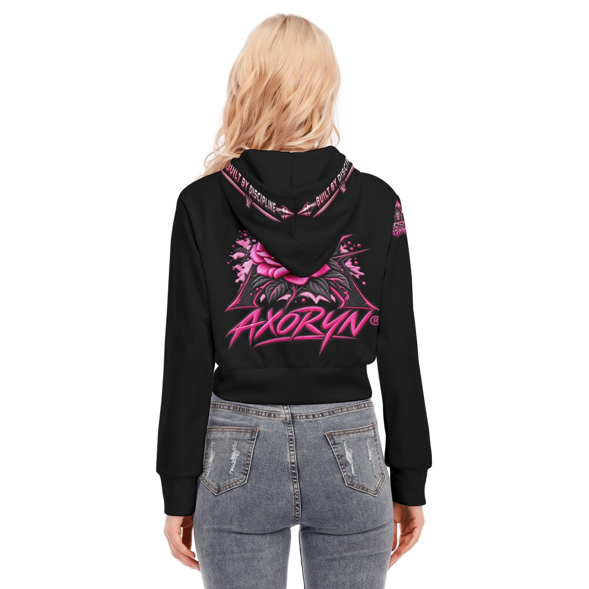 AXORYN GYM Signature Cropped Hoodie – Femme
