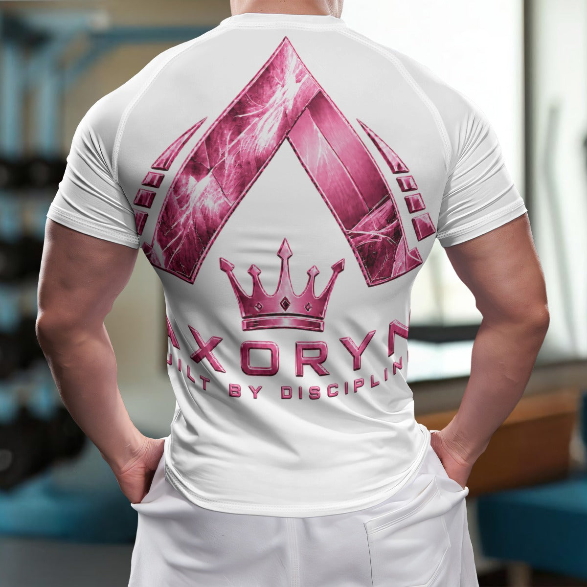 T-shirt AXORYN Emblème Argent – Blanc – UNISEX