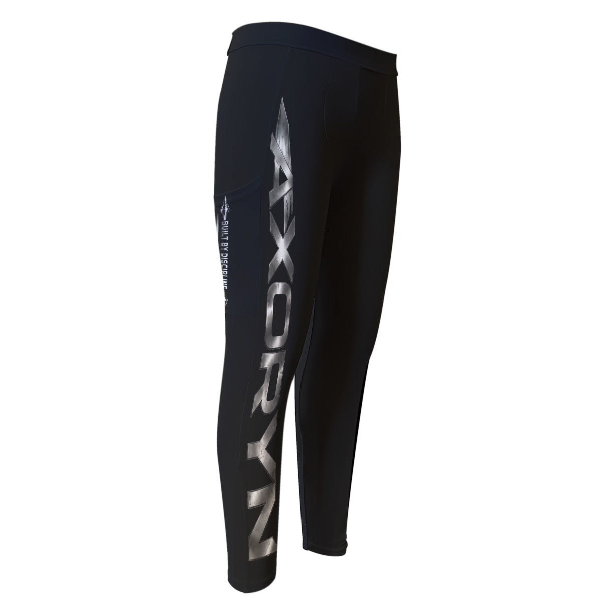 Legging homme AXORYN Street – Noir & Argent