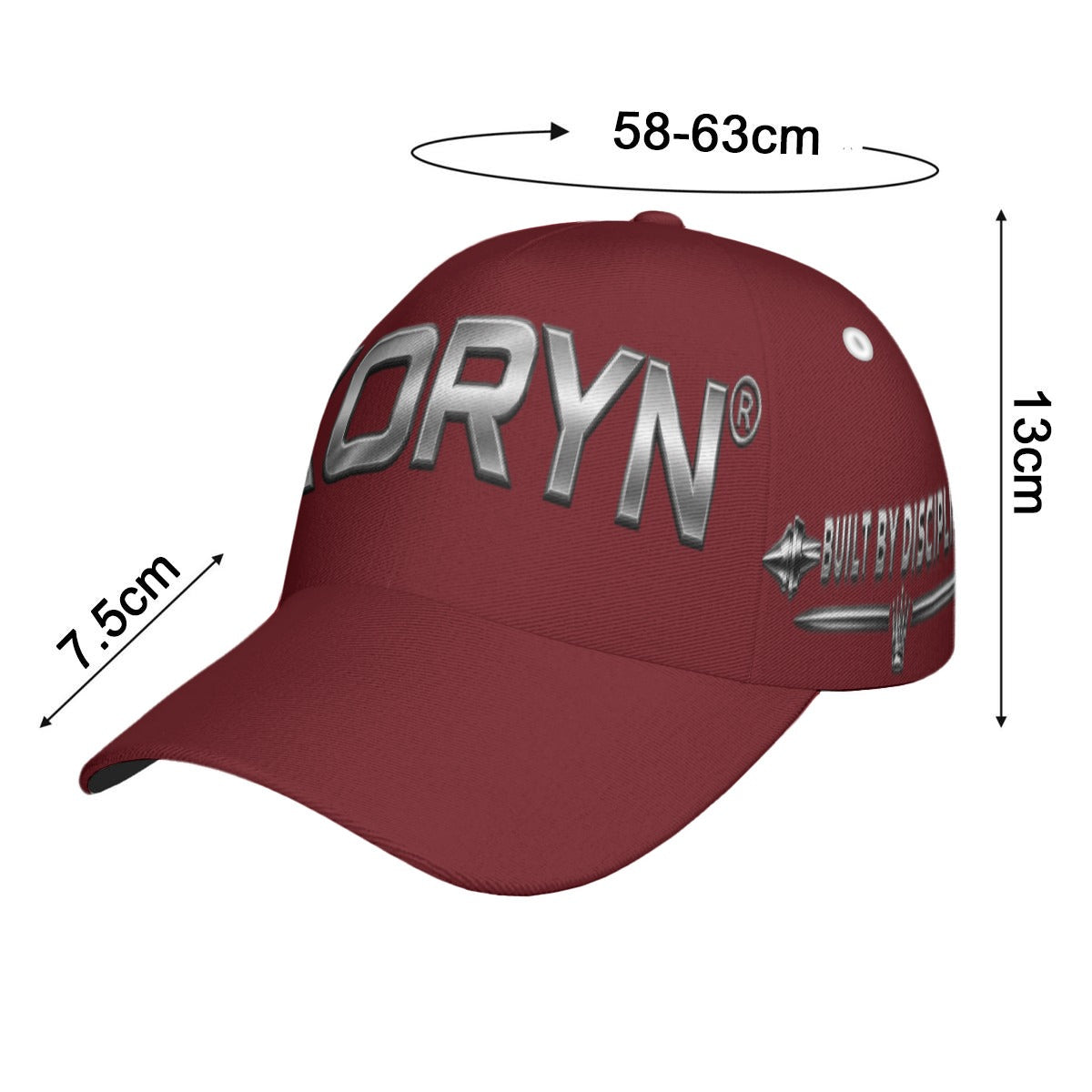 Casquette unisexe AXORYN Essentiel – Bordeaux & Argent