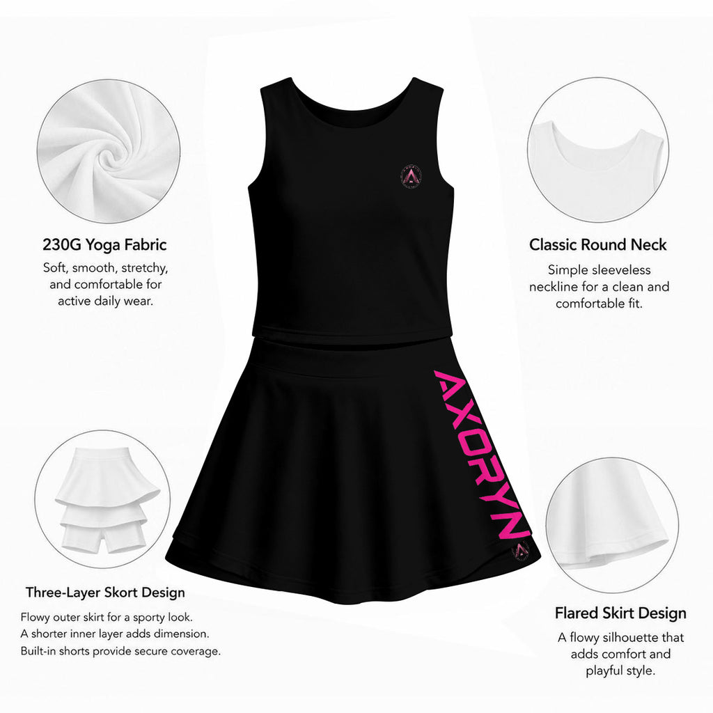 AXORYN Lady Shadow Pink Signature Skort – Premium Edition